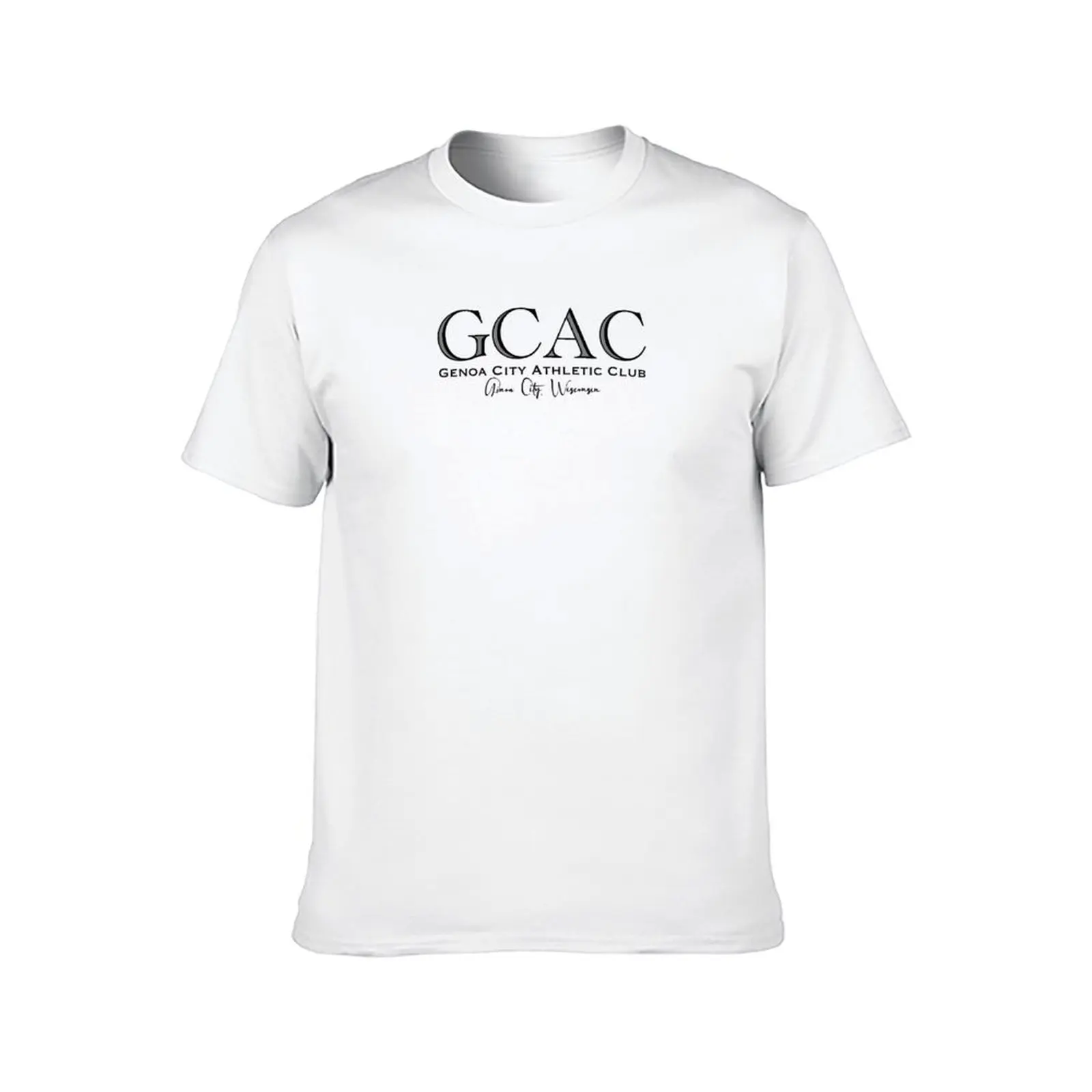 قميص أعضاء GCAC - تي شيرت بخلفية حمراء للرجال تي شيرت قطني للرجال تي شيرت قطن 100 بالمائة