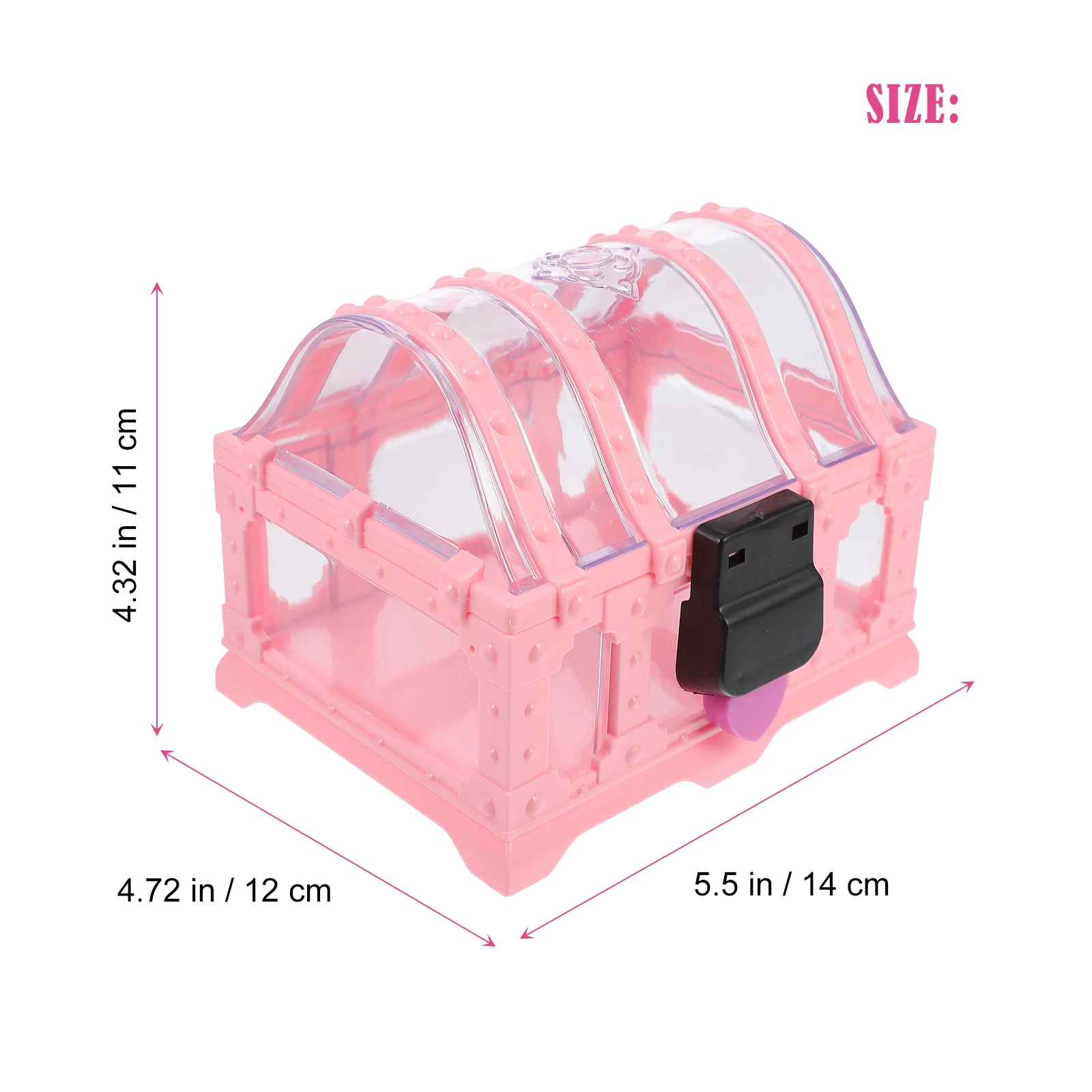 

1 set 1 Set Kids Diamond Crystal Jewelry Storage Box Abs Desktop Case Organizer For Necklaces Accessories Gift With Lock
