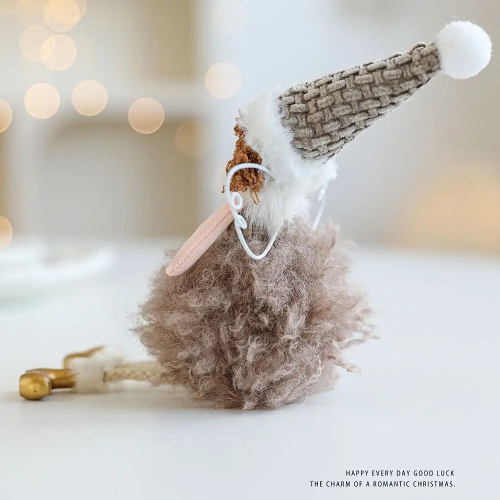 Sitting Posture Angel Girl Figurine Christmas Tree Decor Wings Design Doll Desktop Ornament Fairy Elf Figurine Festive Gift