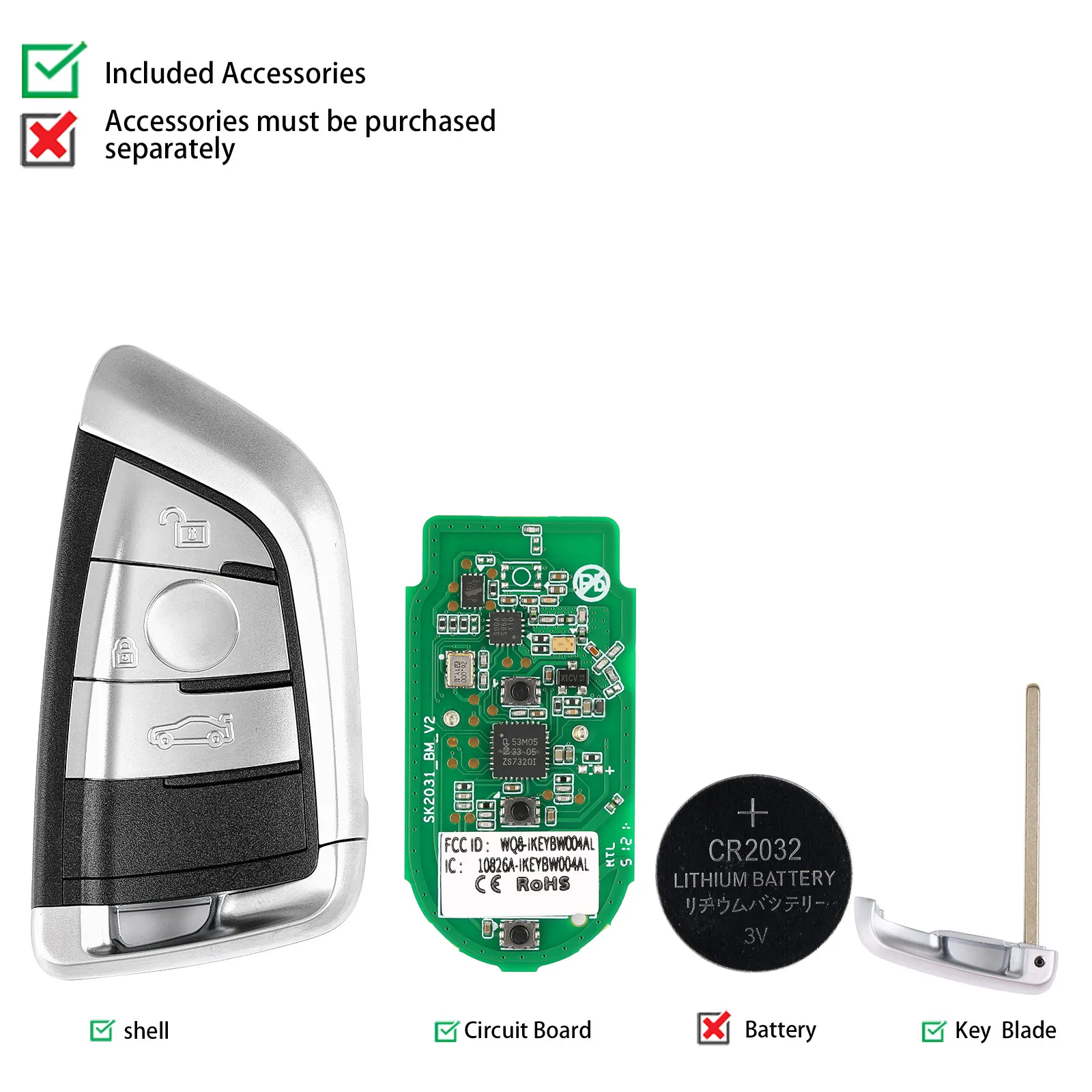 AUTEL MaxiIM dla BMW uniwersalny inteligentny klucz IKEYBW004AL IKEYBW003AL styl pracy z programatorem KM100 IM608 PRO IM508S