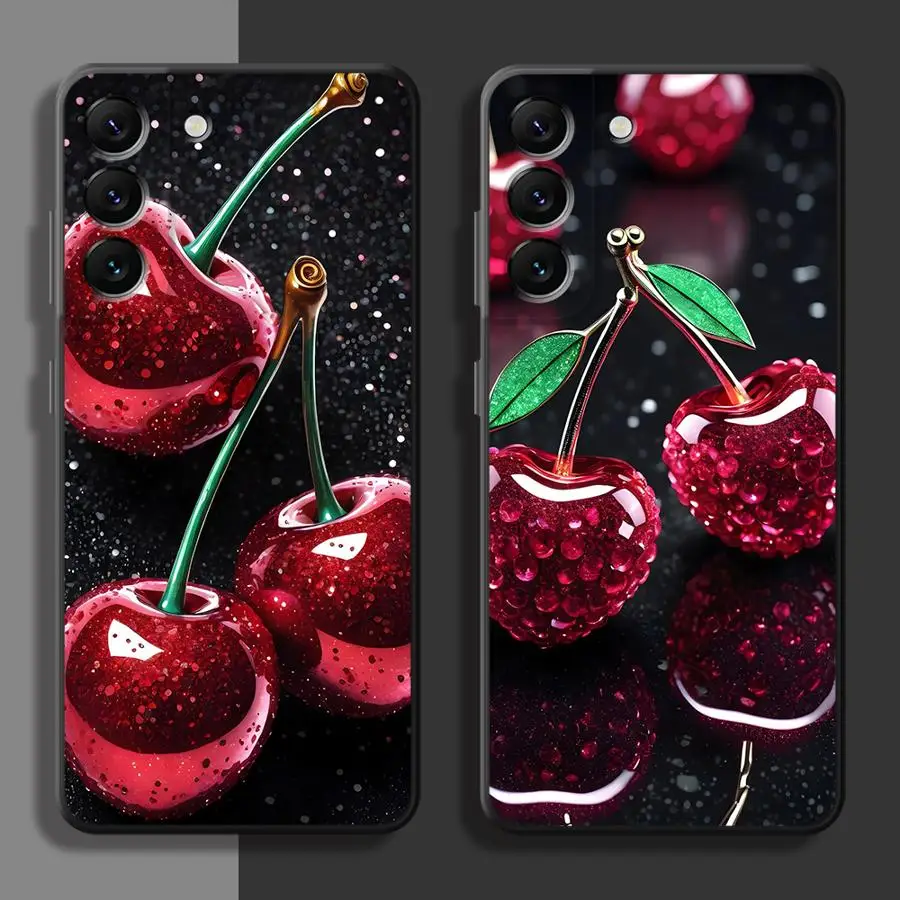 Kirschmuster-Hülle für Samsung Galaxy A57 A73 A51 A24 A25 A53 A55 A37 A22 A32 A23 A26 Handyhülle A72 A35 A52 A36 A71