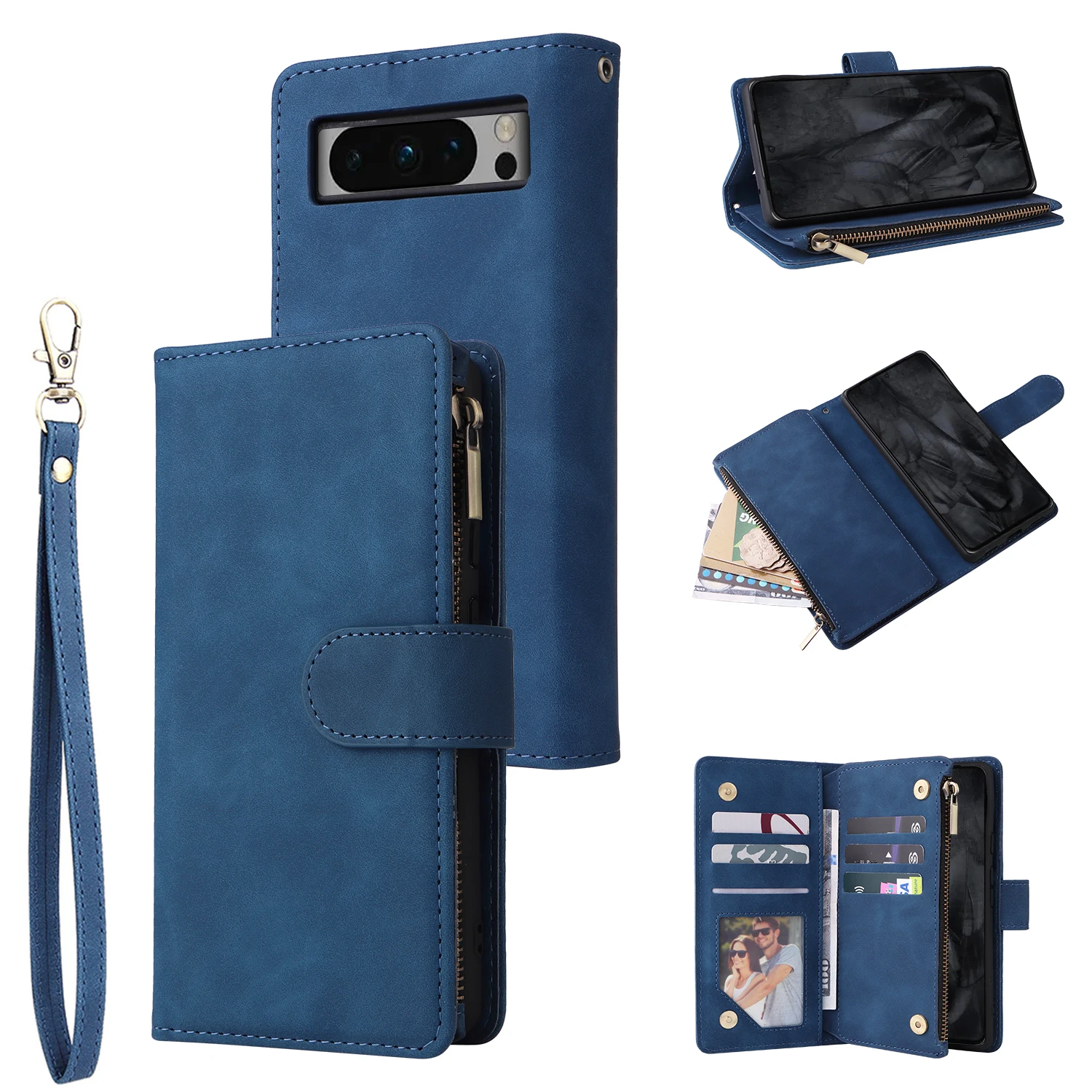 

CAESBON Wallet with Card Slot Magnetic Flip Leather Case For Google Pixel 8 8 Pro Pixel 7a 7 7 Pro Pixel 6 Anti-falling Cover