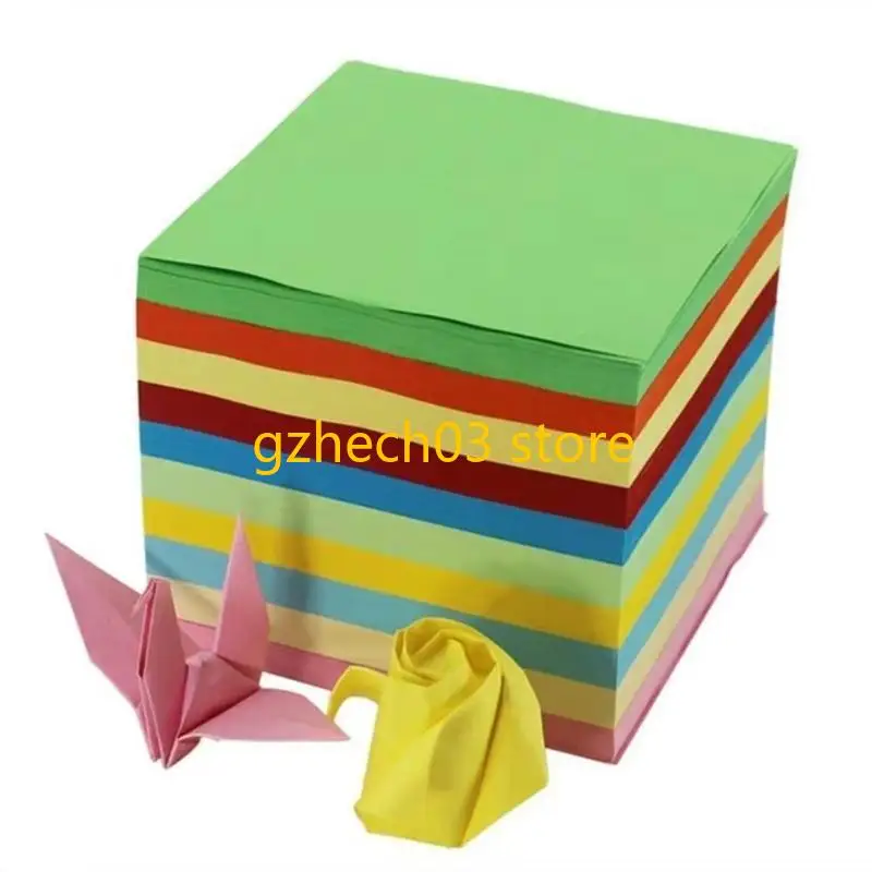 G2AC 100 Pcs Colorful Paper Double Sided Square Paper for Kids School Arts Crafts Projects