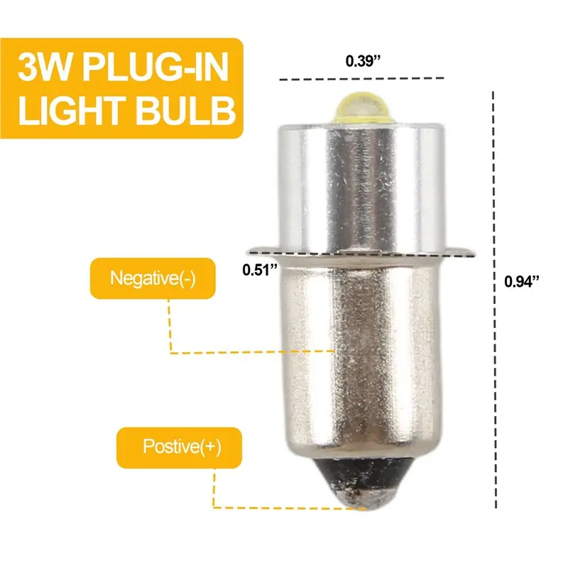 Y50A-Light Led Conversion Kit For Maglite LED Conversion Kit, 3W DC 6-24V LED Flashlight Bulb, Maglite 3-16 Cell Flashlight view 6