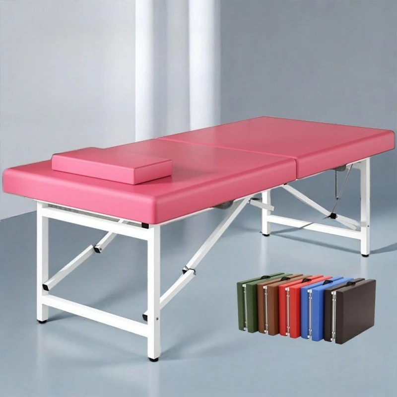 Portable Lightweight Folding Massage Table Face Cradle Home Therapy Bed with Carry Case for Spa Salon Facial Furniture