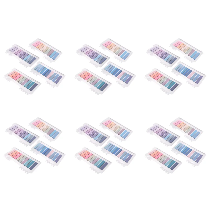 

J1UL1N 4800 Pcs Sticky Index Tabs, 4 Sheets Morandi Strip Index Tabs, Writable Page Sticky Notes With Ruler For Page Marking