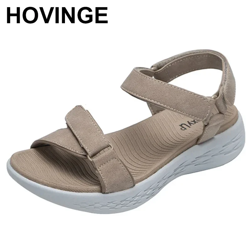 Casual Open-toe Women Sandals Non-slip Solid Color Hook Loop Platform Sandals Shoe Female Summer Beach Shoes New cl12