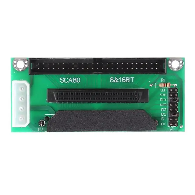 ALLOYSEED SCSI SCA 80 PIN TO 68 50 PIN SCSI Adapter SCA 80 PIN TO SCSI 68 IDE 50  Hard Disk Adapter Converter Card Board