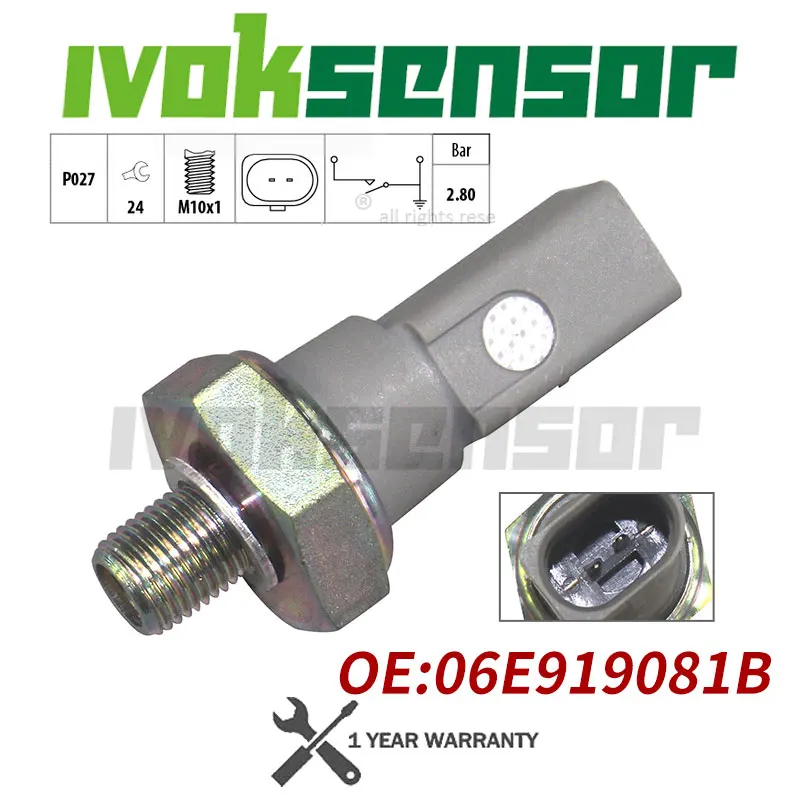 Sensor de Presión de Aceite 2.8Bar 06E919081C para AUDI A4 A5 A6 A7 A8 Q5 Q7 C6 B8 Volkswagen Touareg 2.8 3.0 06E919081B 2002-2019