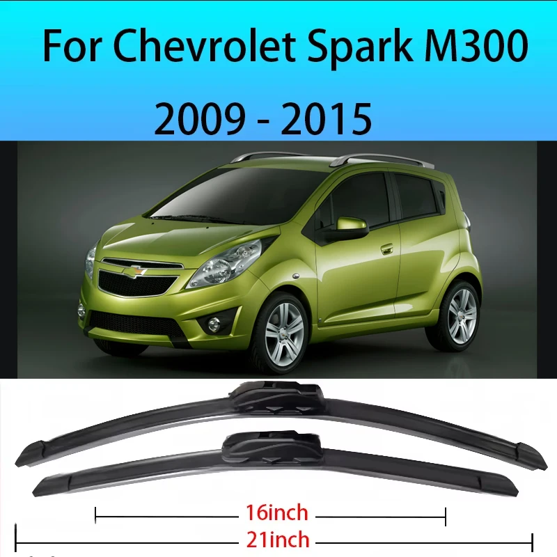 

Car Wiper Front Wiper Blades Set Kit For Chevrolet Spark M300 2009-2015 2014 2013 2012 2011 Windshield Windscreen Window 21"+16"