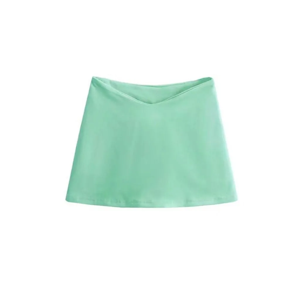 Fashion Y2K A-line Short Skirt Low Waist V-shaped Waist Mini Skirts Shorts Solid Spicy Girl Skirts Beach