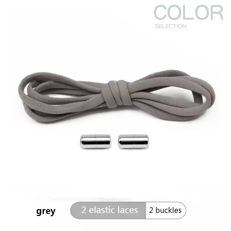 4Pcs/1Pair 100cm Elastic No Tie Shoelaces Metal Lock Shoe Laces For Kids Adult Sneakers Quick Shoelaces Semicircle Shoestrings - Image 19