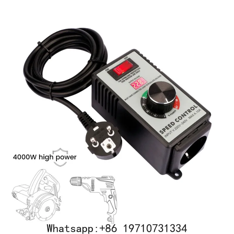 4000W 110/220V Angle Grinder Governor Speed Controller Switch Electric Router  Drill Polish Grinder Variable Voltage Regulator