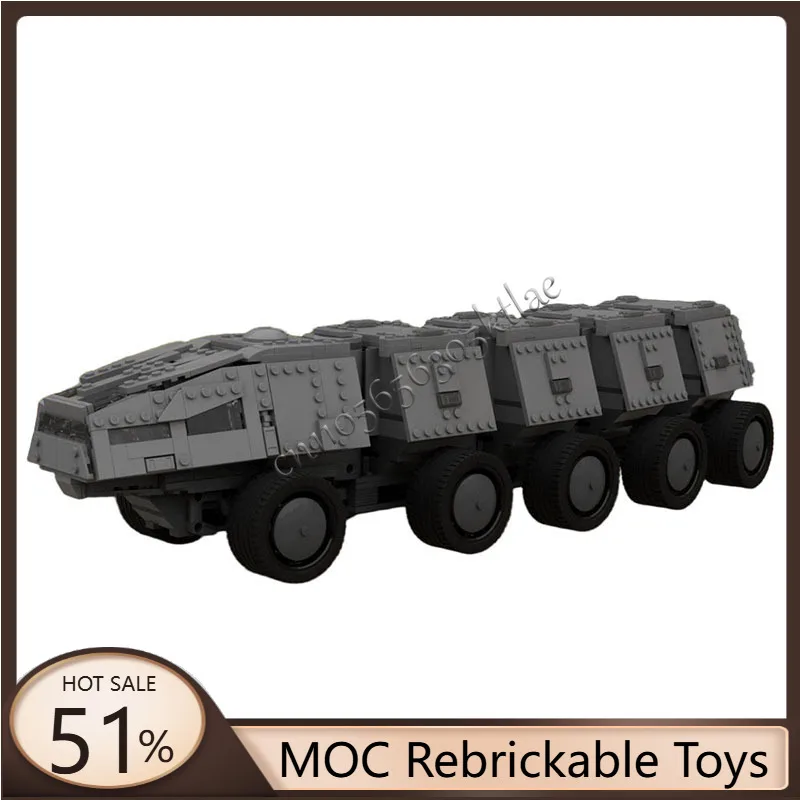 

1208 PCS Space Movie Juggernaut MOC Building Block Assault Game Transport Technology Bricks Toys Model Assembly DIY Display Gift