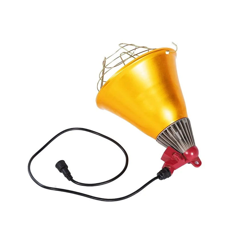 農場用の厚手の断熱ランプシェード 金属製防水加熱スポットライト 子豚用加熱ランプシェード 新品発送品。