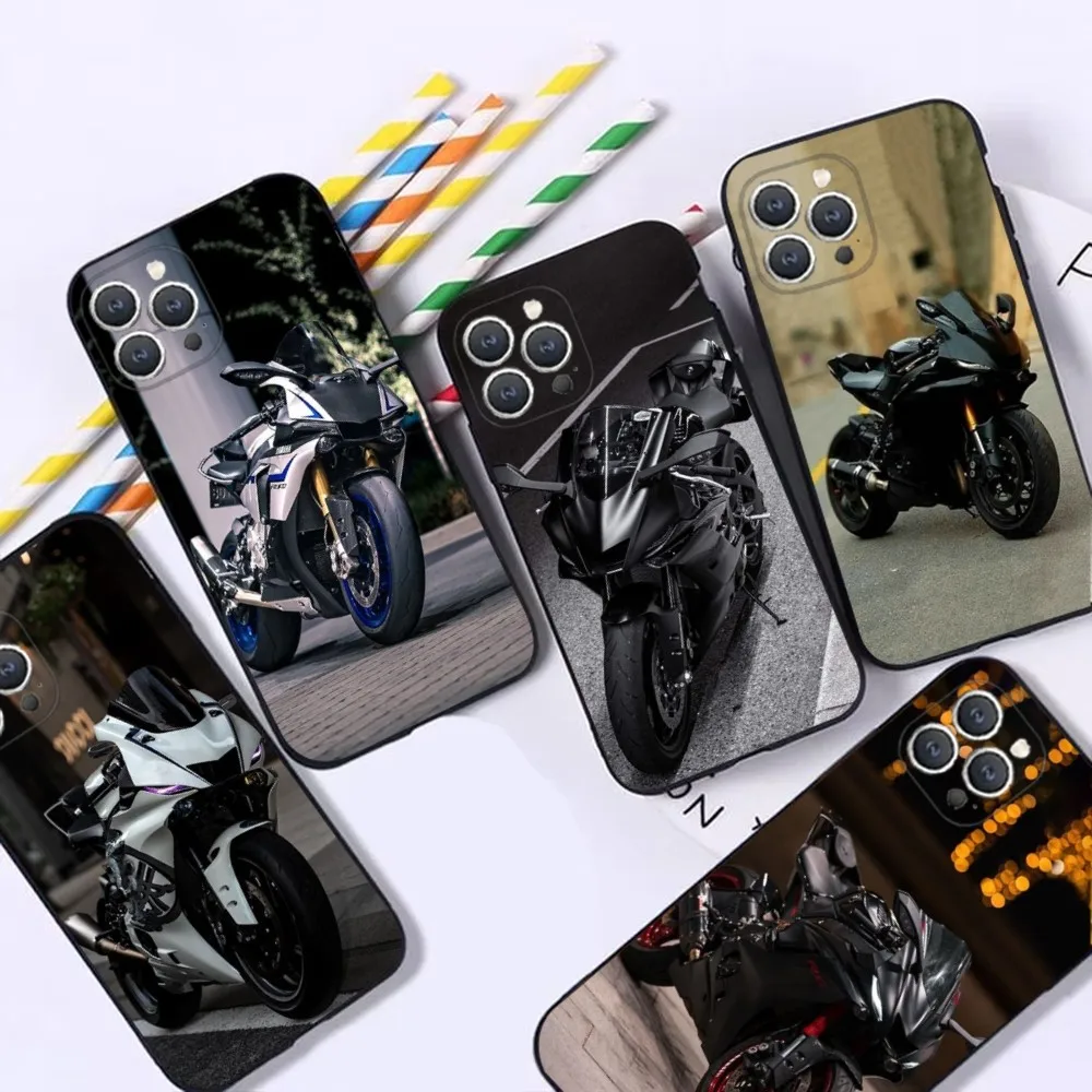 Y-Yamahaes Cool Motorrad  Phone Case For iPhone 16,15,14,13,12,Pro,Max,11,7,8,Plus,XR,XS Max Shockproof Silicone Soft Shell