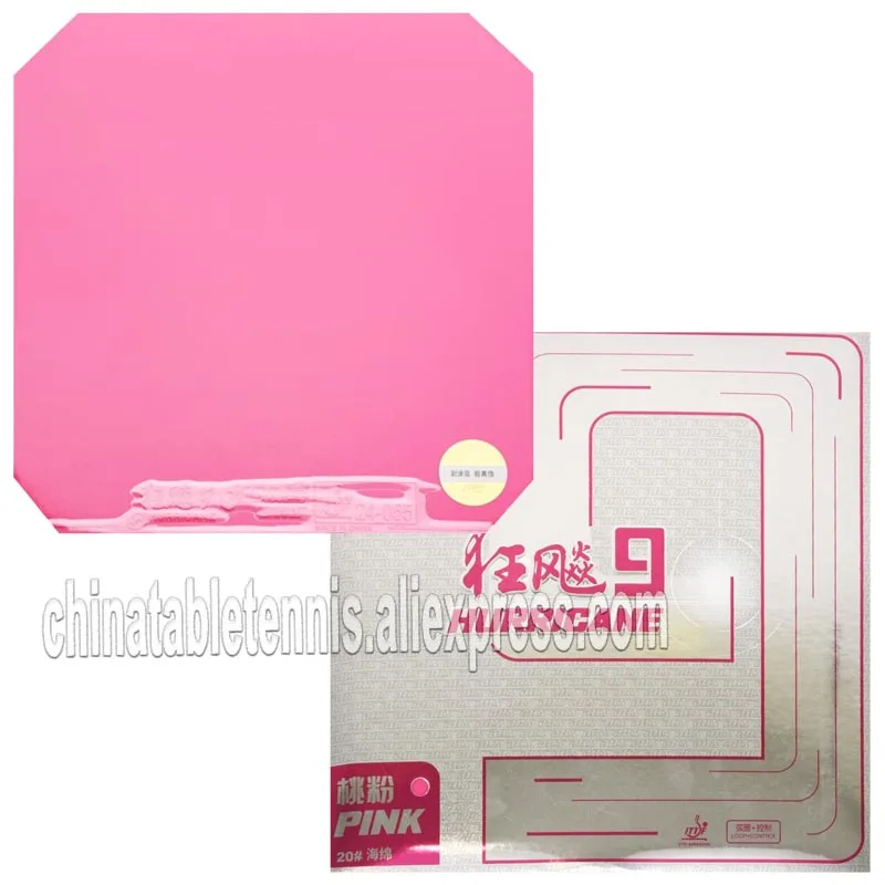 

Оригинальная губка для настольного тенниса DHS Hurricane 9, синяя, розовая, фиолетовая, зеленая, H9, губка для пинг-понга Hurricane 9