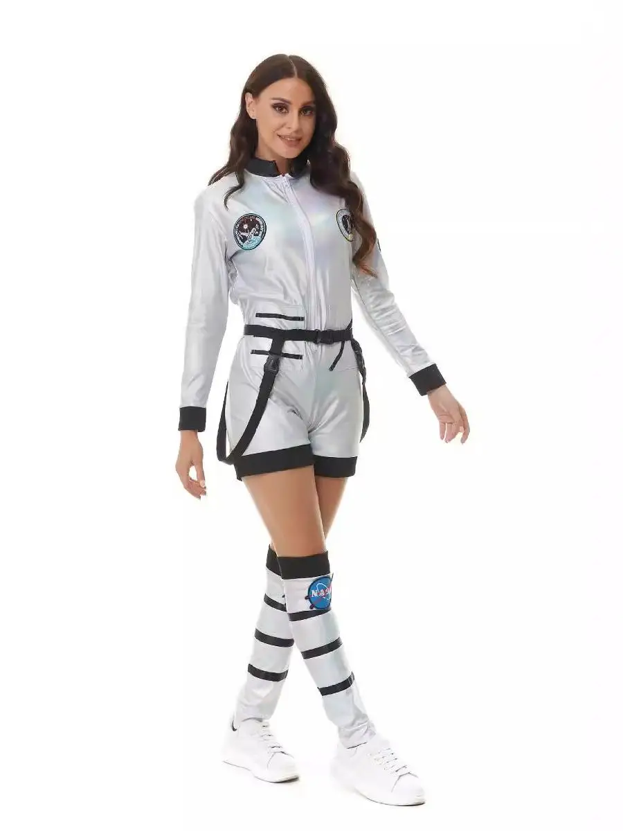 Costume da astronauta per coppie adulte loween Costume da astronauta cosplay Completo da uomo e da donna Earth Rong Space Par