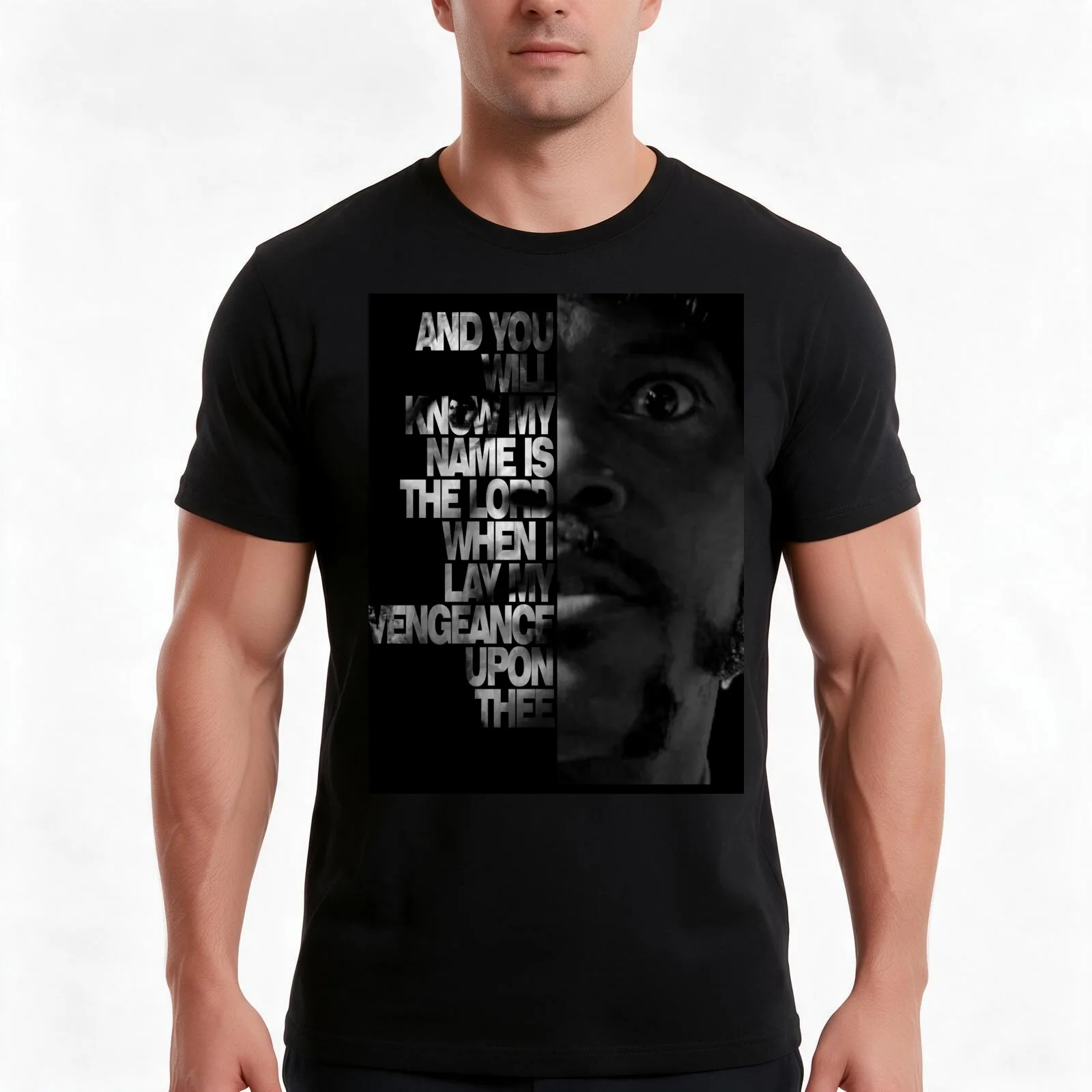 Samuel L Jackson Monologue T-Shirt, Summer Casual Cotton Tee, Oversized Streetwear Tops, Vintage Graphic Print, Unisex Men Women