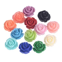 10pcs Flower Shape 12mm Artificial Coral Loose Spacer Beads For Jewelry Making DIY Crafts Earring Findings