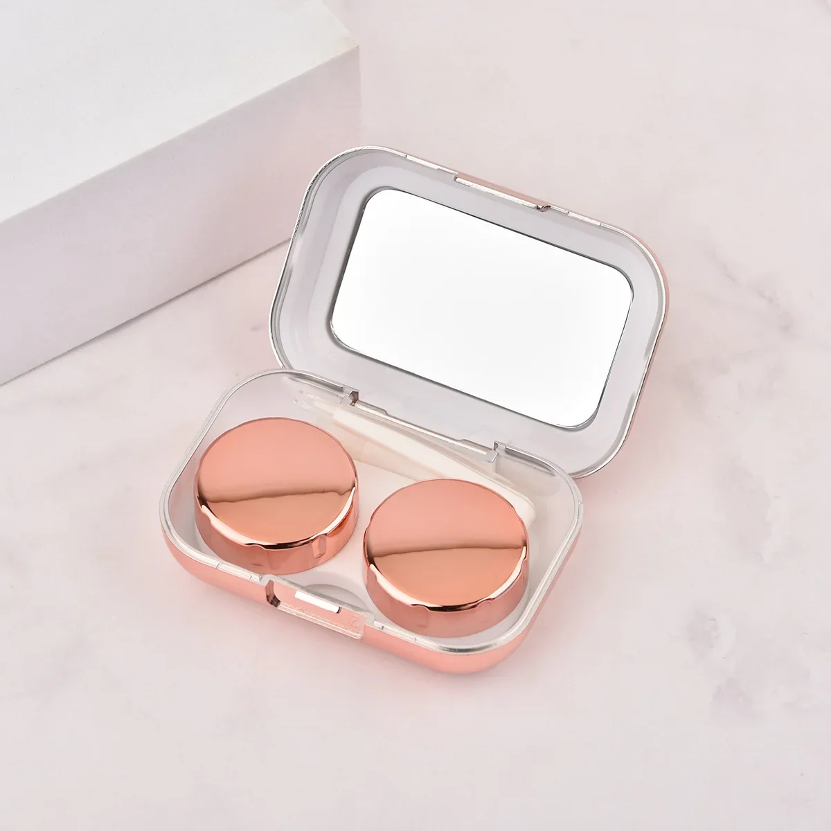 Fashion Contact Lens Case Mirror Soaking Container Business Travel Holder Kit – Detail 7
