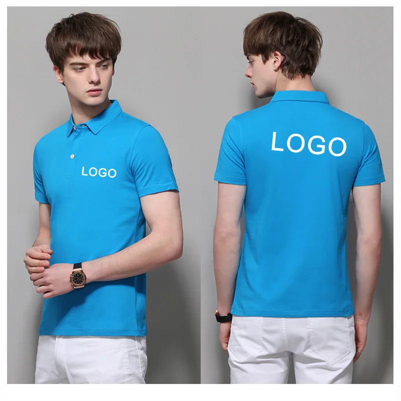 Mens Custom Polo shirts High Quality Breathable Skin-friendly Polo Shirt Personal Group Company Design Custom Logo printed