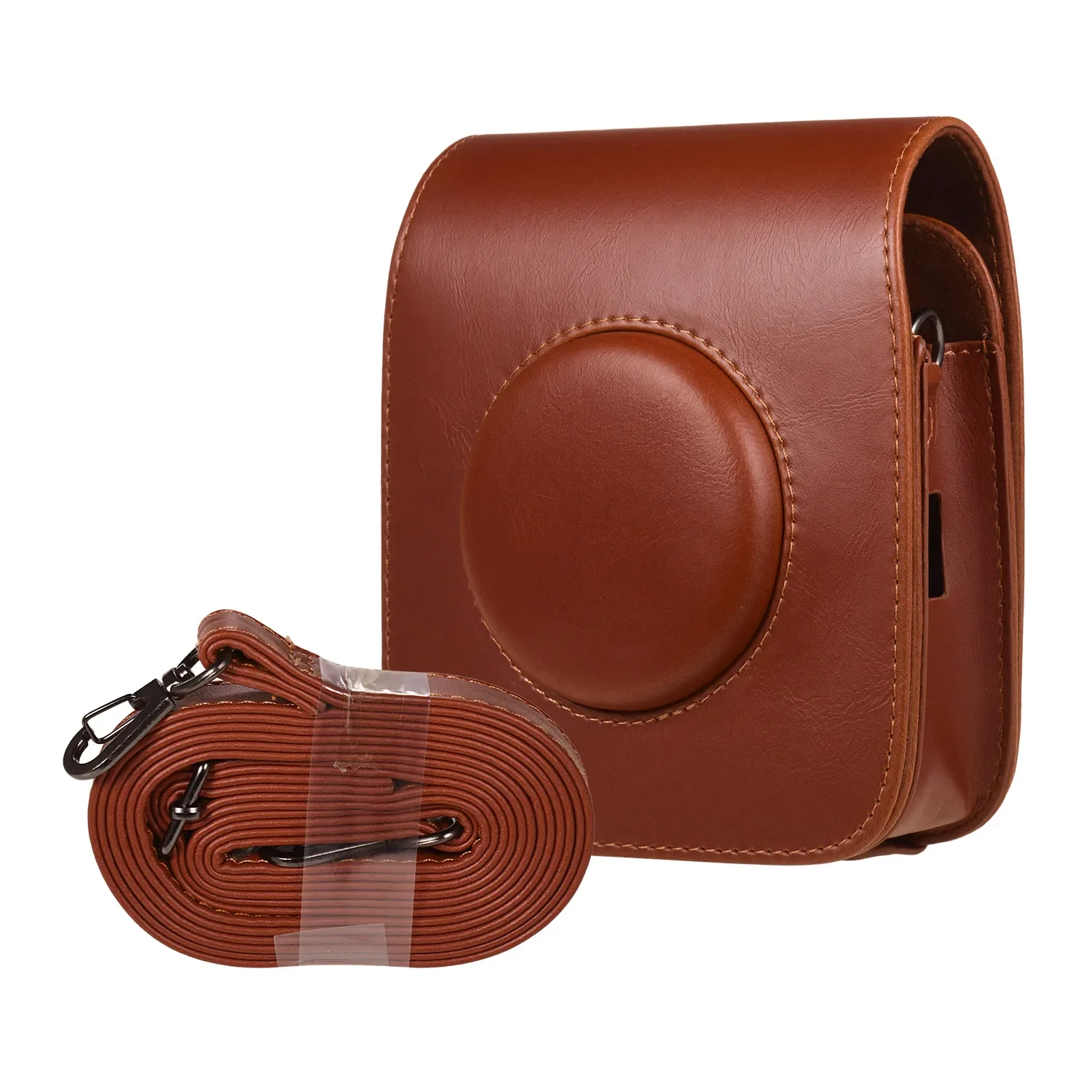 Torba na aparat etui ze skóry PU Vintage etui z paskiem na ramię ochrona aparatu pokrowiec do przenoszenia FUJIFILM Instax SQUARE SQ20 SQ10