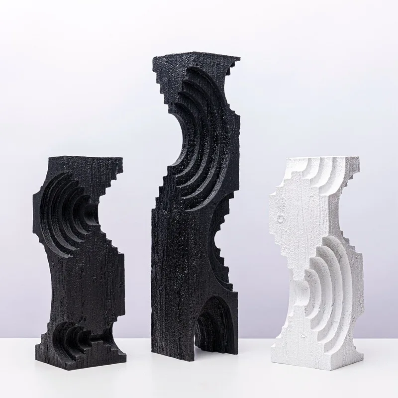 Simple Modern Scandinavian Creative Resin Arch Multi-Layer Ornament Artistic Abstract Home Decoration Hotel Party Decoration
