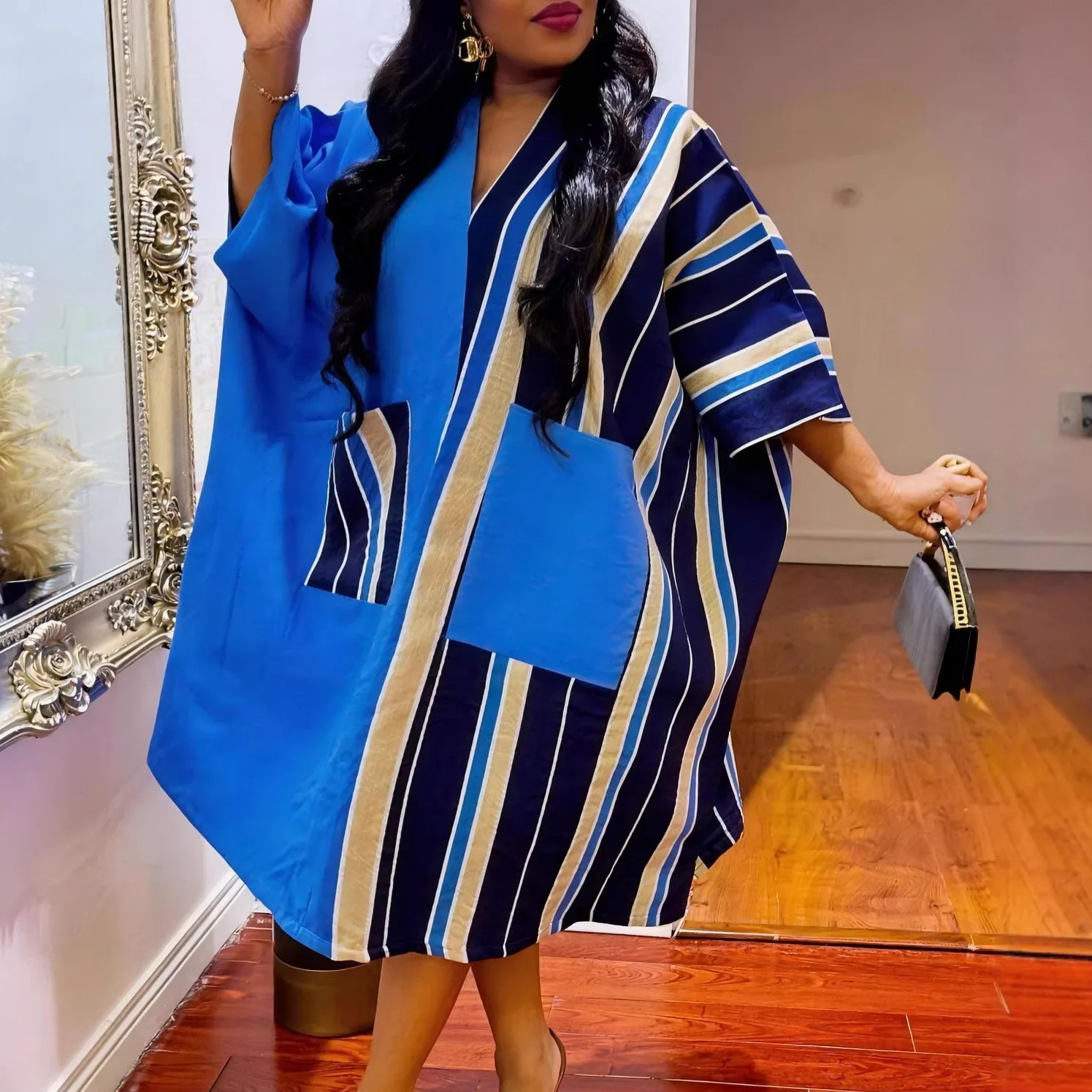 

African Dresses for Women Traditional Africa Clothing Short Sleeve Dashiki Ankara Outfits Gowns Robe Dashiki