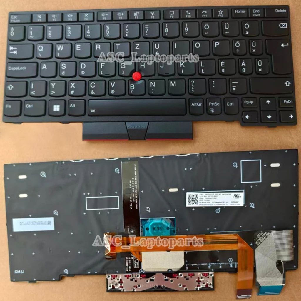 New Hungarian Magyar Keyboard for Lenovo Thinkpad X280 A285 X395 X390 , L13 Yoga / X13 Gen 1 , L13 Gen 2 Black , BACKLIT