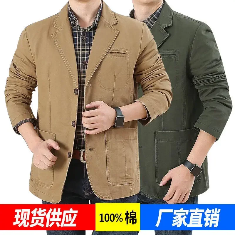 Men Blaze Suit Jacket ,Casual Blazers Cotton Loose Jackets ,Oversized Male Outerwear