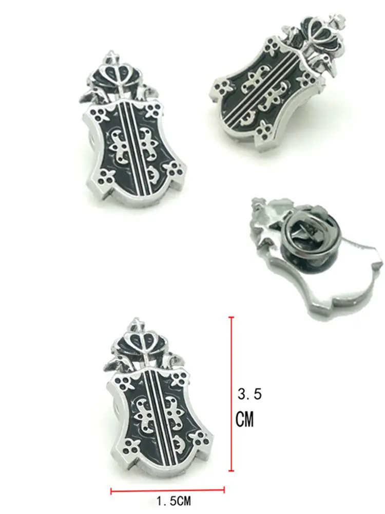 Anime noir majordome aigle Logo broches Sebastian Michaelis Ciel fantôme violon broche pendentifs sac accessoires Figure jouets cadeau