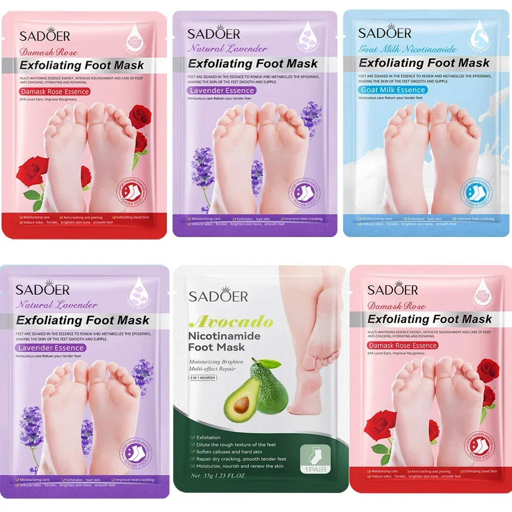 5/10Pack Foot Peel Mask, Foot Exfoliator Repair Dead Skin, Calluses, Chapped, Rough Feet Exfoliating Foot Care Mask Make Peel