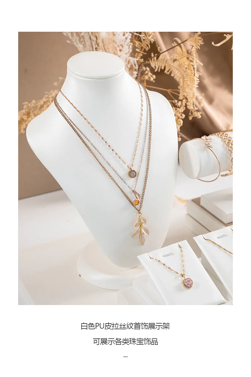 Pure WhiteJewelry Exhibitor Props Bracelet Earring Frame Wiredrawing Table Jewelry Tray Necklace Earring Ring Jewelry Display