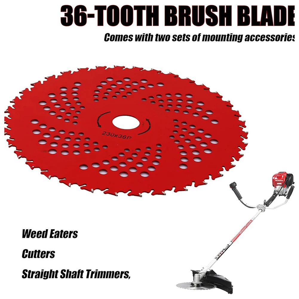 2 pezzi 9 pollici 36 T lame per decespugliatore sostituzione decespugliatore disco da taglio decespugliatore per erba lama a disco per elettroutensili da giardino