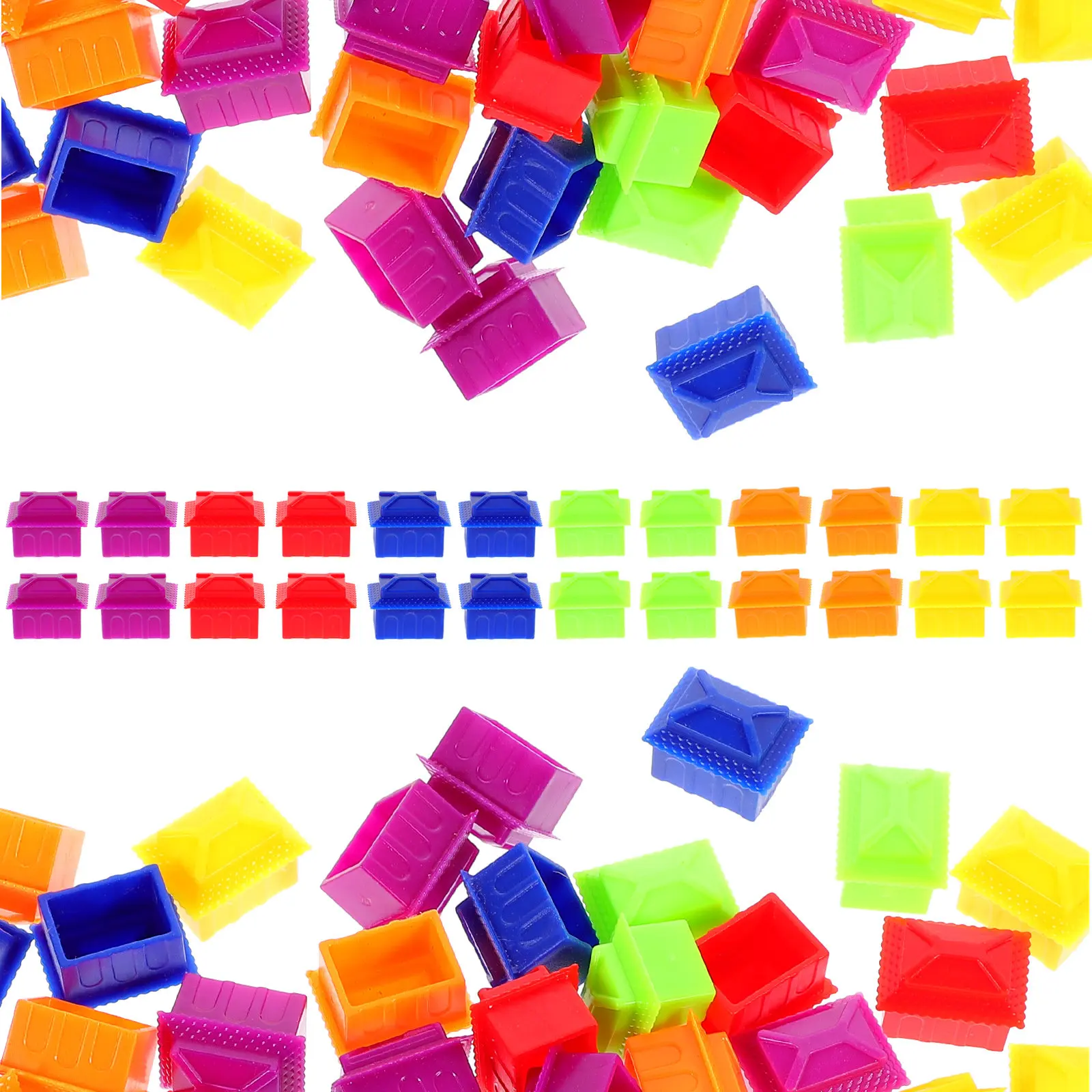 

60Pcs Compact Game Tokens Replacement Pieces for Board Games Lightweight Travel Friendly Play Pieces