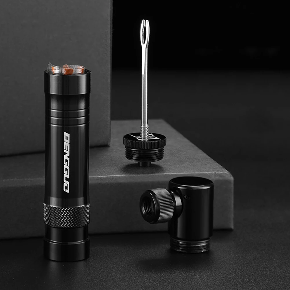 Air CO2 Inflator with Tubeless Tire Repair Kit Schrader &  Valve CO2 Bike Tire Inflator Aluminum Alloy for MTB Road Bike
