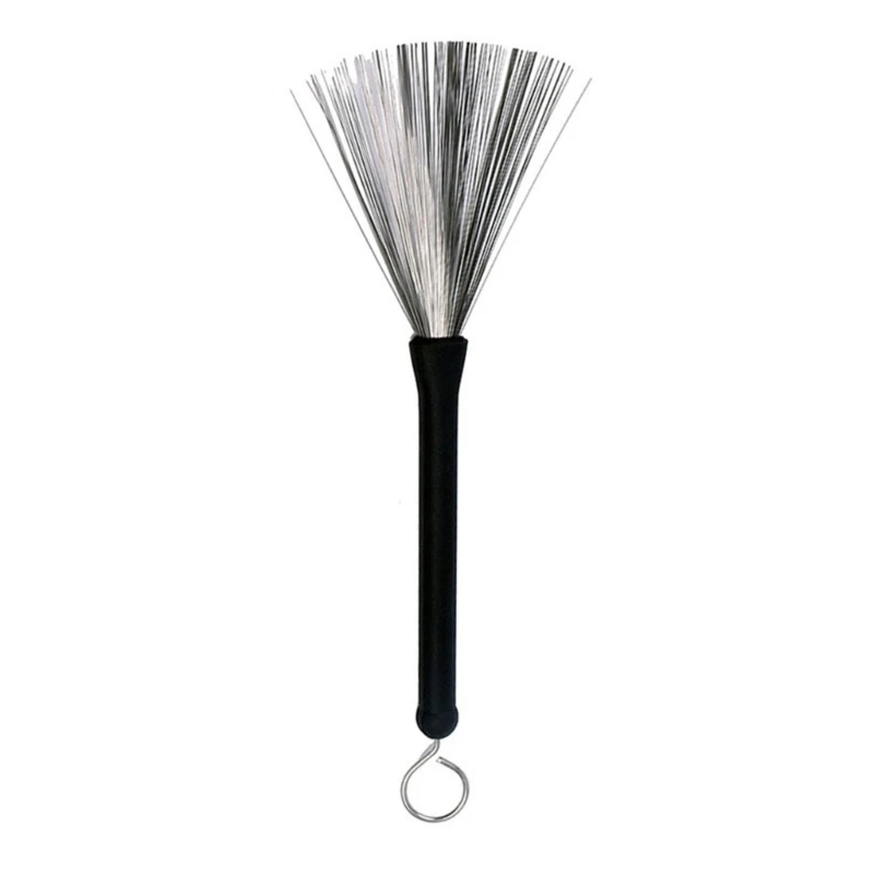 Retractable Wavy Drum Brushes Telescopic Percussion Professional Wire Brushes Drumsticks Black