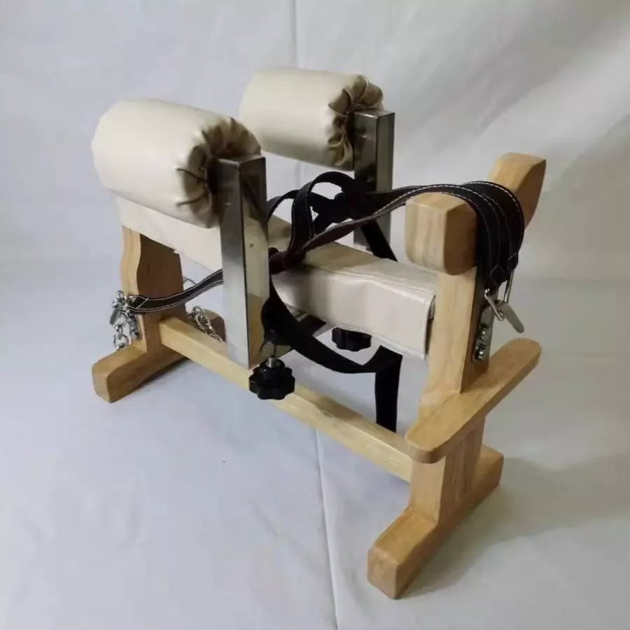 Dog Restraint Frame with Tenon and Mortise, Pet Injection Table Solid Wood Pet Grooming & Acupuncture Table