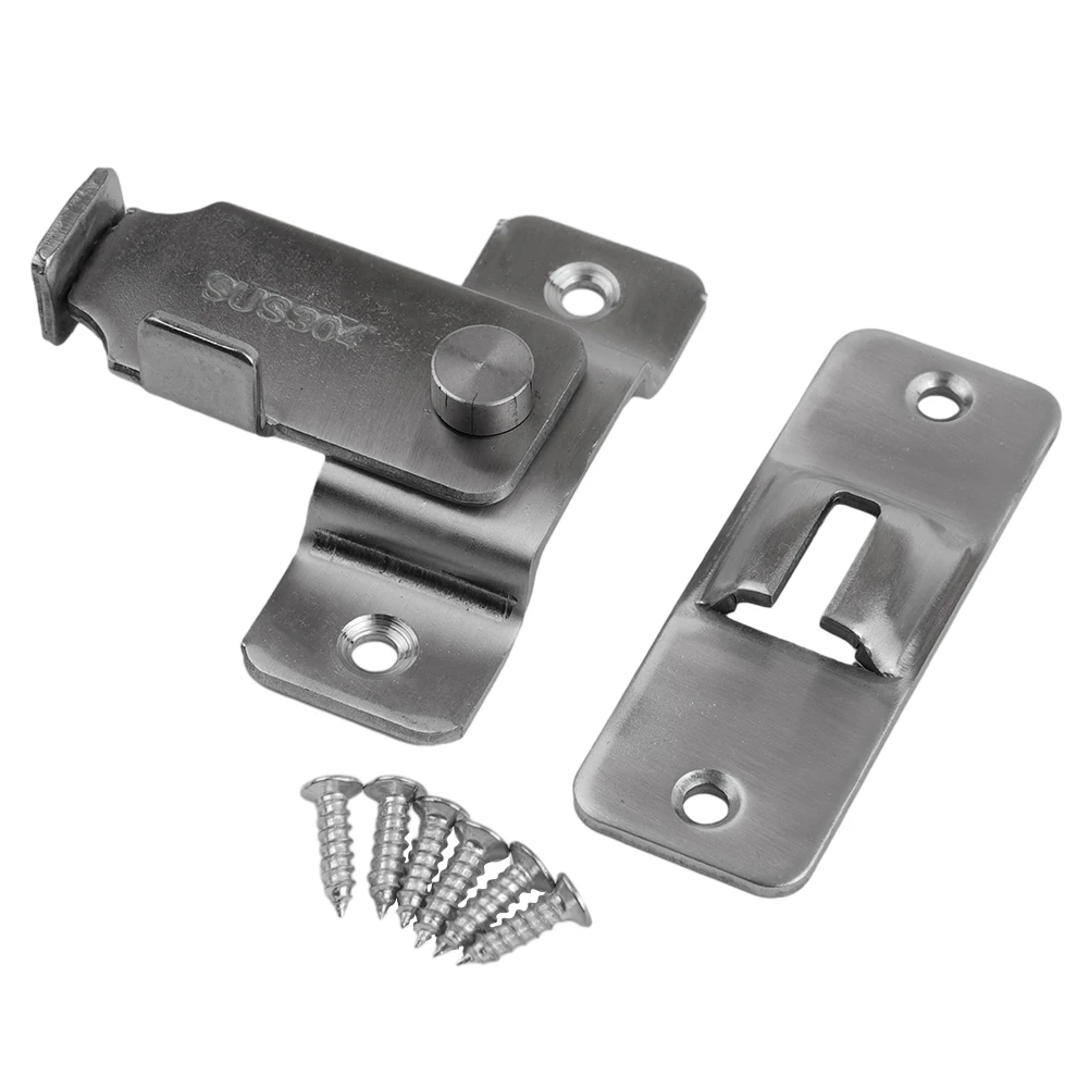 

Комплект из 304 нержавеющей стали: 90-градусный крючок-замок для деревянных и металлических дверей, распашных дверей, сараев, ящиков, шкафов, инструментов