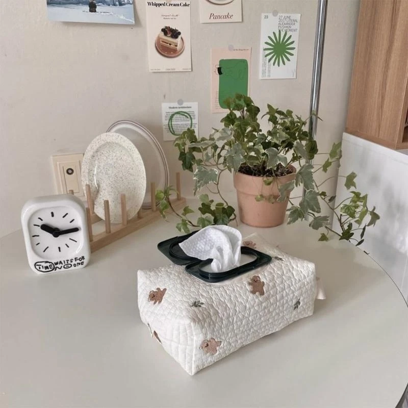 Baby Strollers Tissue Bag Cartoon Wet Wipes Case Reliable Paper Storage Bag Tissue Box for Busy Parent