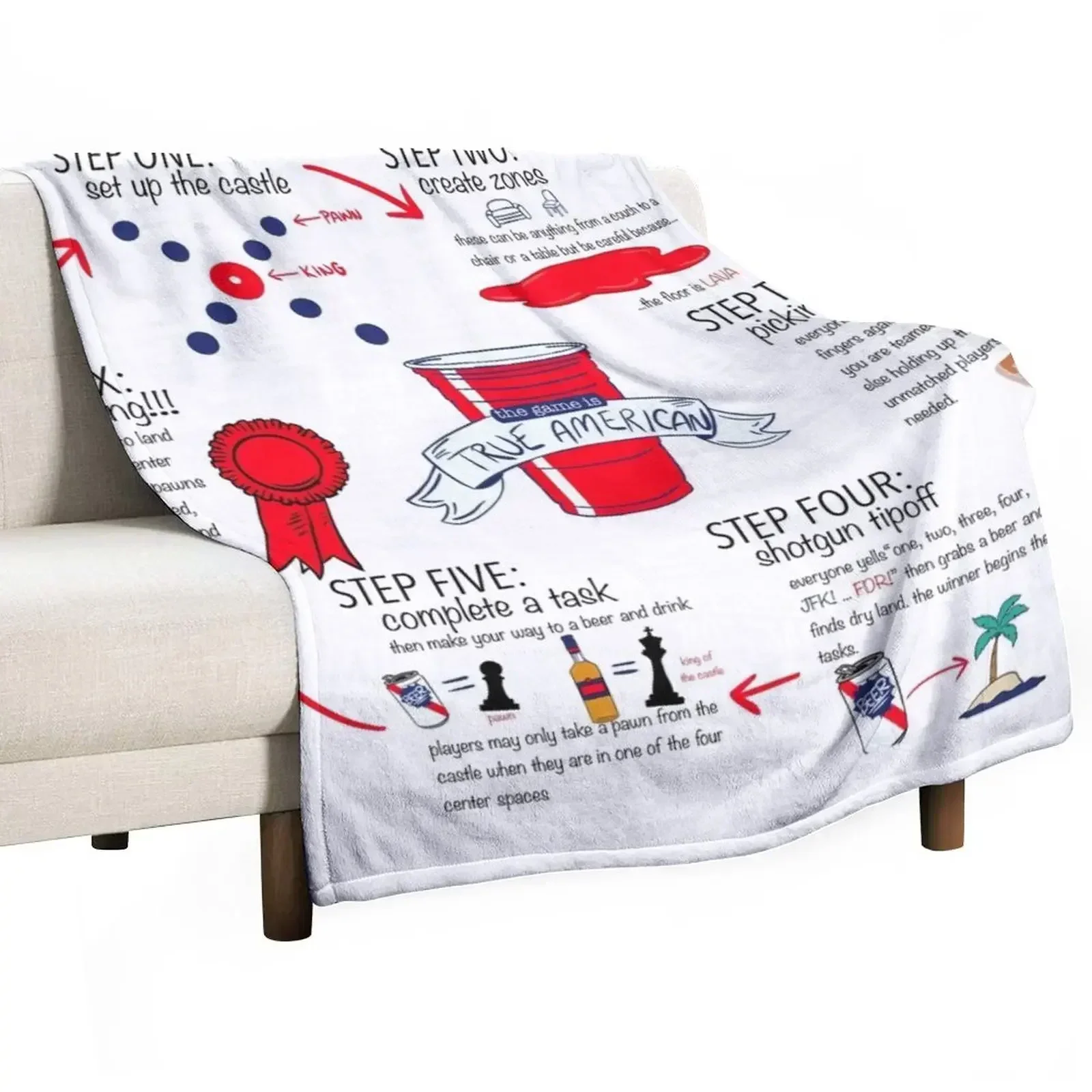 True American Rules Throw Blanket Stuffeds Thin Blankets For Sofas Decorative Beds manga Luxury St Blankets