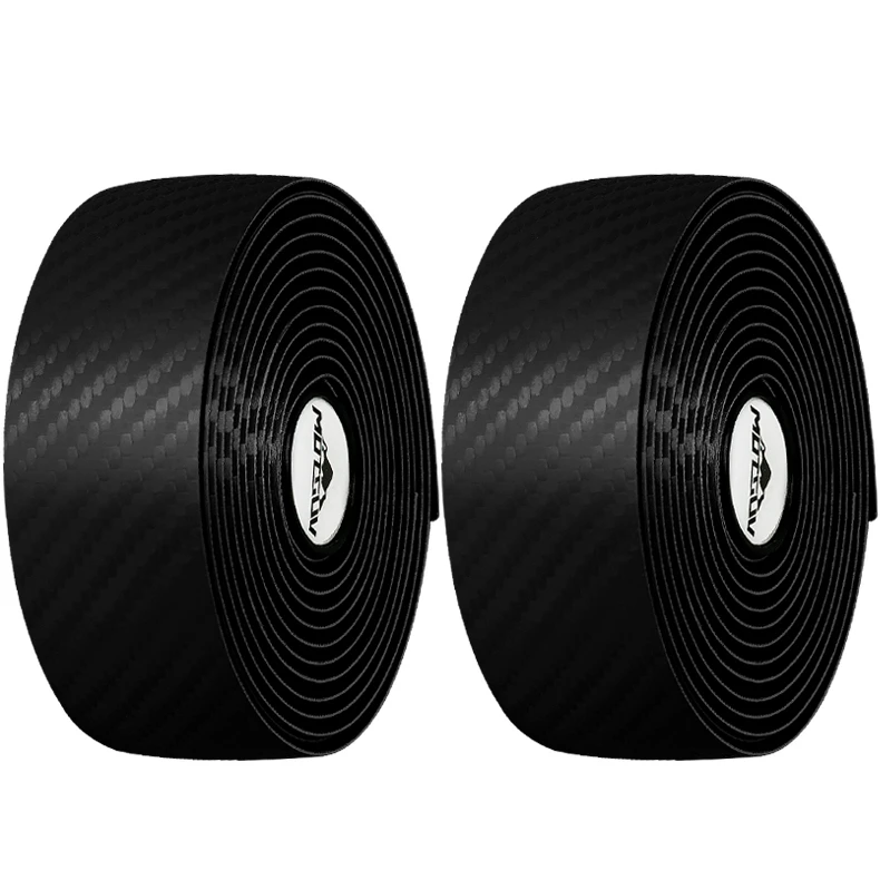 ABST  Road Bike Handlebar Tape Carbon Bicycle Bar Tape Damping Anti-Vibration +2 Bar Plug Cycling Accessories Black view 2