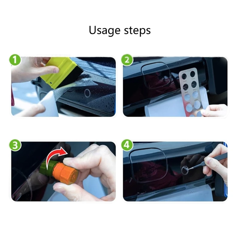 16mm-25mm Diameter Car Radars Detector Film Cutting Template Wrap Sticker Round Knob Precisions Cut Stencil Tool