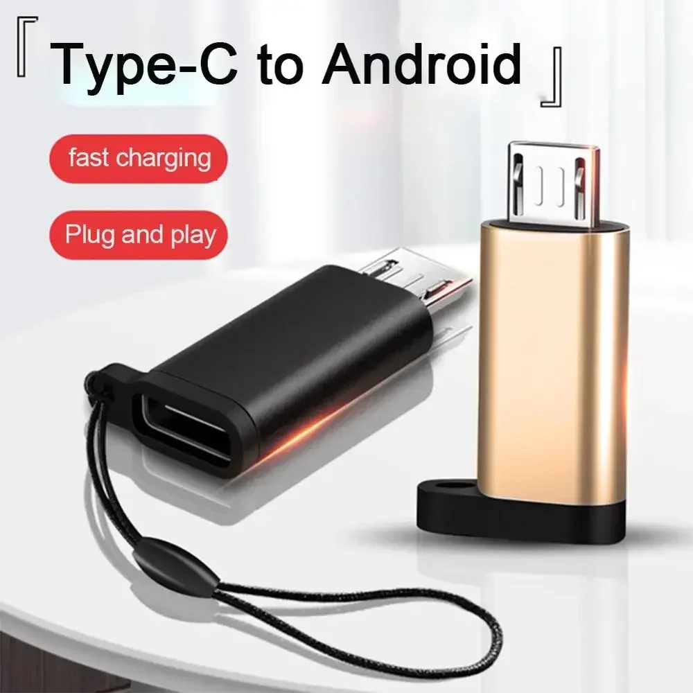 Type C To Micro USB Mobile Phone Converter Adapter Charge and Data Transfer Connector for Android Phone Tablet