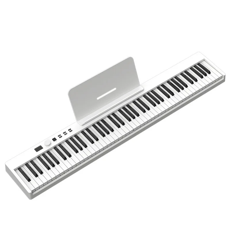 Piano lipat 88 tombol isi ulang untuk pemula, Piano elektronik portabel dewasa, Keyboard MIDI Bluetooth