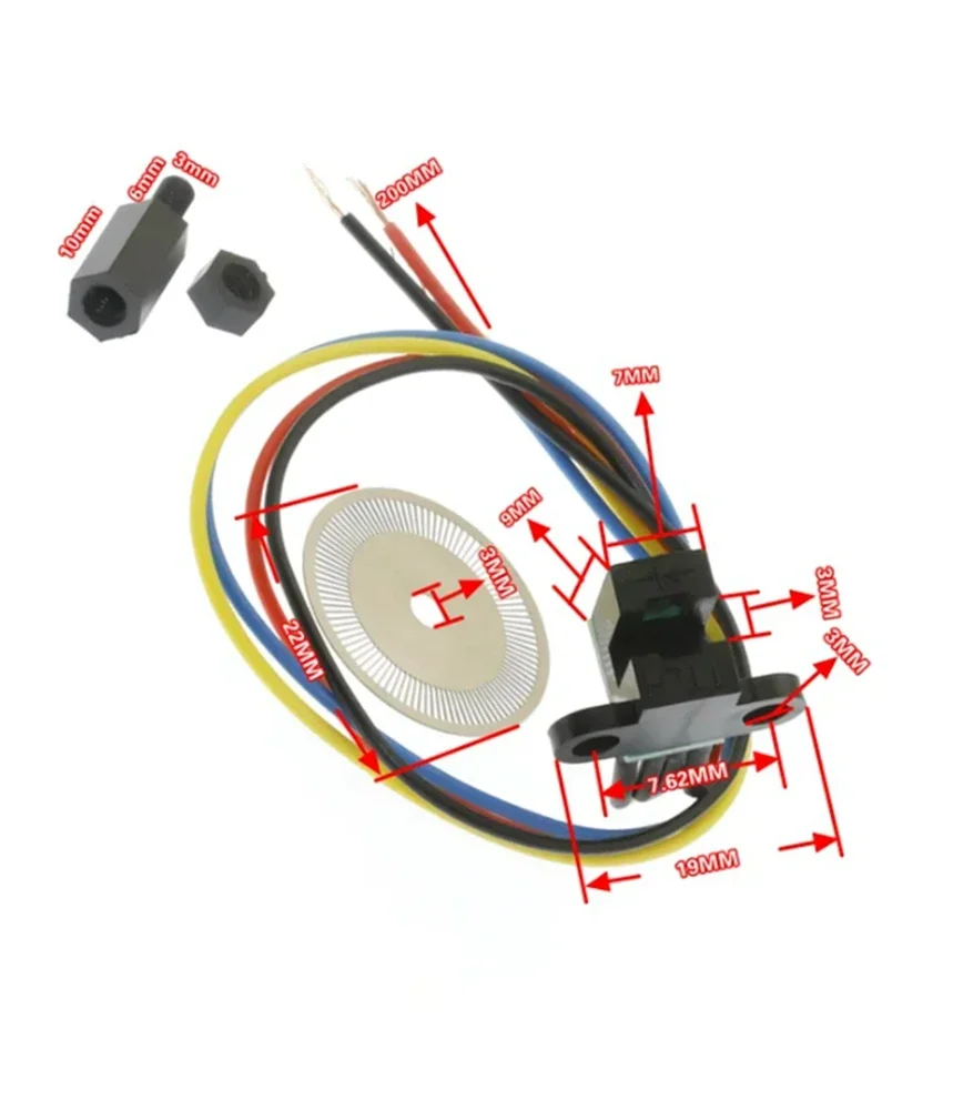 Photoelectric speed sensor A B Phase Encoder Wheel encoder for Freerdas smart car 5V for Arduino DIY