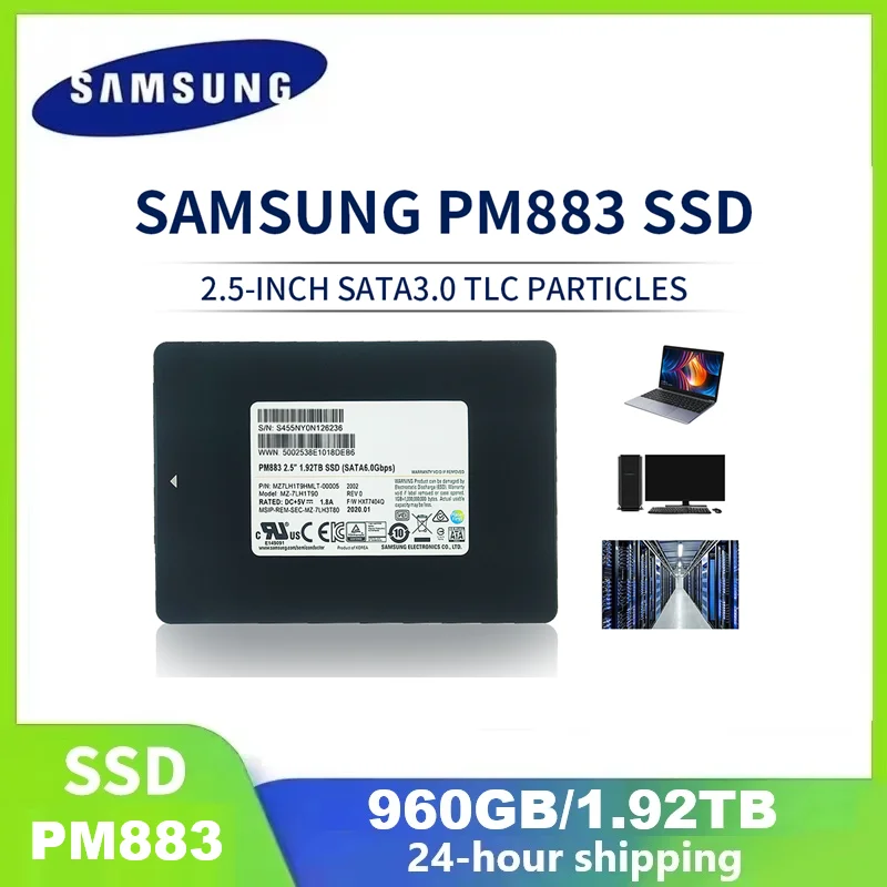 SAMSUNG SSD PM883 Enterprise Grade Storage Internal Solid State Disk HDD Hard Drive 2.5" 960GB SATA 6Gb/s High Performance SSD