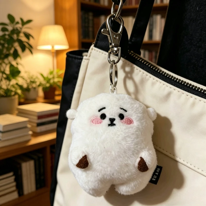 

BT21 cartoon cute plush toy keychain kawaii Aries RJ pendant backpack accessory fan support anime merchandise wholesale