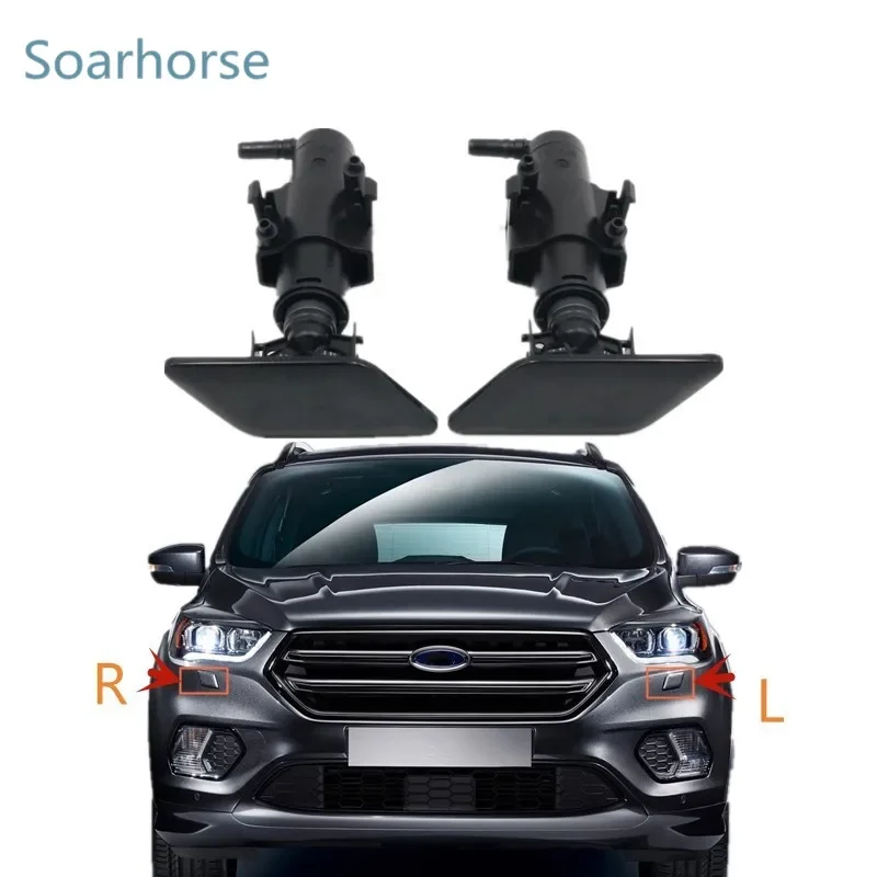 For Ford Kuga Escape 2017 2018 2019 Car Headlight Washer spray Jet Nozzle Cylinder with Cover Cap